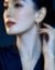 ⁦حلقان نجمة قطبية ذهبي مرصعة زركون لامع - تصميم نجمة الشمال للمناسبات⁩ - الصورة ⁦7⁩